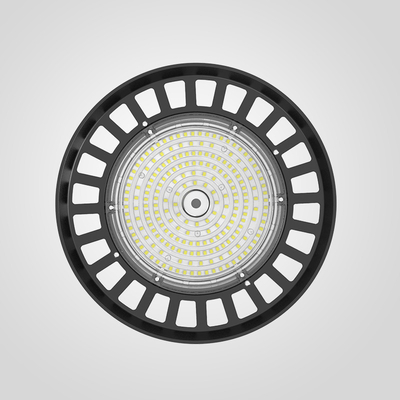 160lm/w Υψηλής Απόδοσης LED High Bay Light για υψηλές περιοχές οροφής σε RAL 9017 Μαύρο